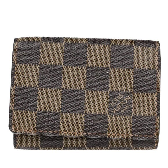 AUTHENTICITY GUARANTEED LOUIS VUITTON Carte De Vistie card Case Damier Ebene - Picture 1 of 13
